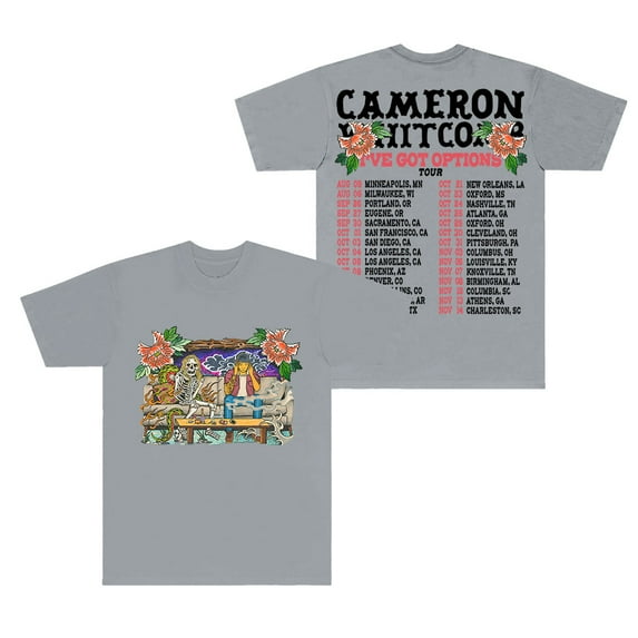 Cameron Whitcomb I've Got Options Tour T-Shirts Unisex Fashion Crewneck Short Sleeve Tee