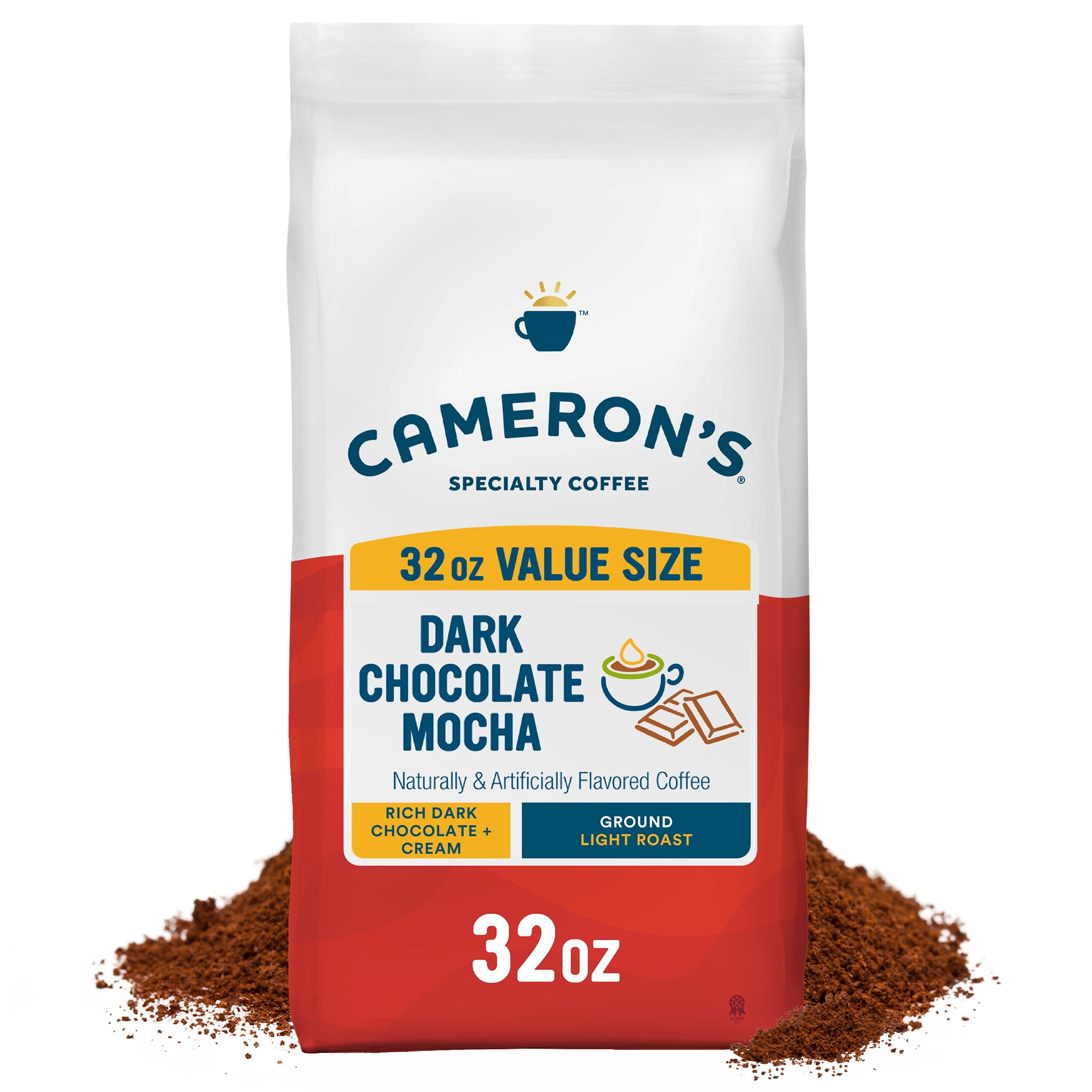 Cameron's Coffee Dark Chocolate Mocha Flavored Light Roast Ground ...