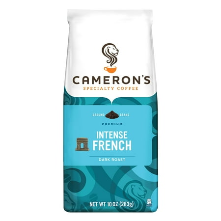 Cameron's Coffee Roasted Ground Coffee Bag, Intense French, 10 Ounce - Smooth, Bold & Rich Flavor