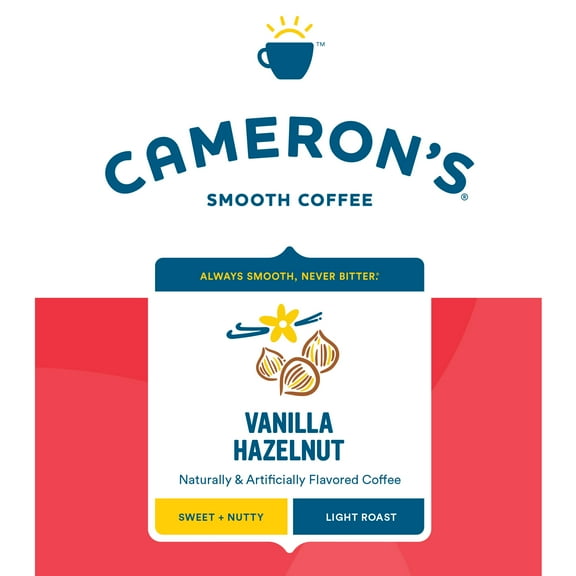 Cameron's Coffee Vanilla Hazelnut Light Roast Whole Bean Coffee - 4lb