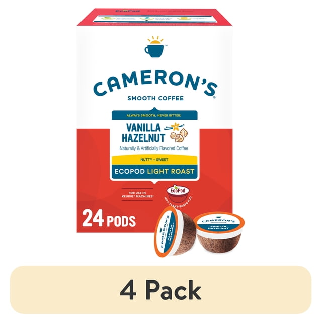 (4 pack) Cameron's Coffee Vanilla Hazelnut Flavored Naturally ...