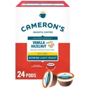 Cameron's Coffee Vanilla Hazelnut Flavored Naturally Caffeinated Keurig Pods, Light Roast, 24 Ct