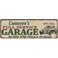 thumbnail image 1 of Cameron's Full Service Garage Metal Sign 6x18 Rusty Man Cave 206180047063, 1 of 1