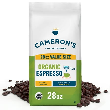 Cameron's Coffee Organic Espresso Dark Roast Whole Bean Coffee - 28oz
