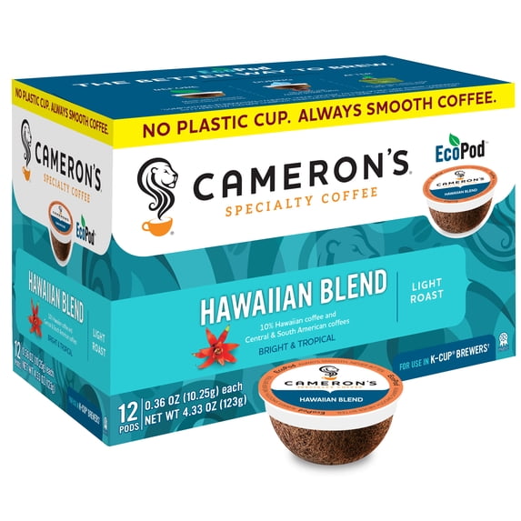 Camerons, Specialty Coffee Pods, Hawaiian Blend 12ct, Light Roast ...