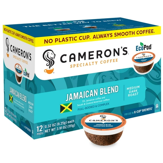Cameron's Specialty Coffee Jamaican Blend Coffee Pods, 12 Count for Keurig and K-Cup Compatible Brewers