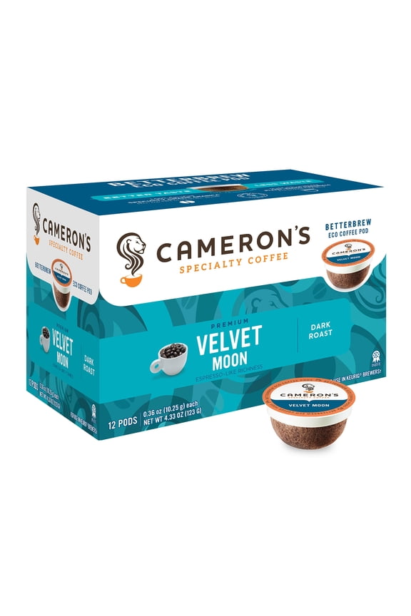 Cameron's Specialty Coffee Premium Velvet Moon Single Serve Pods, 12 count