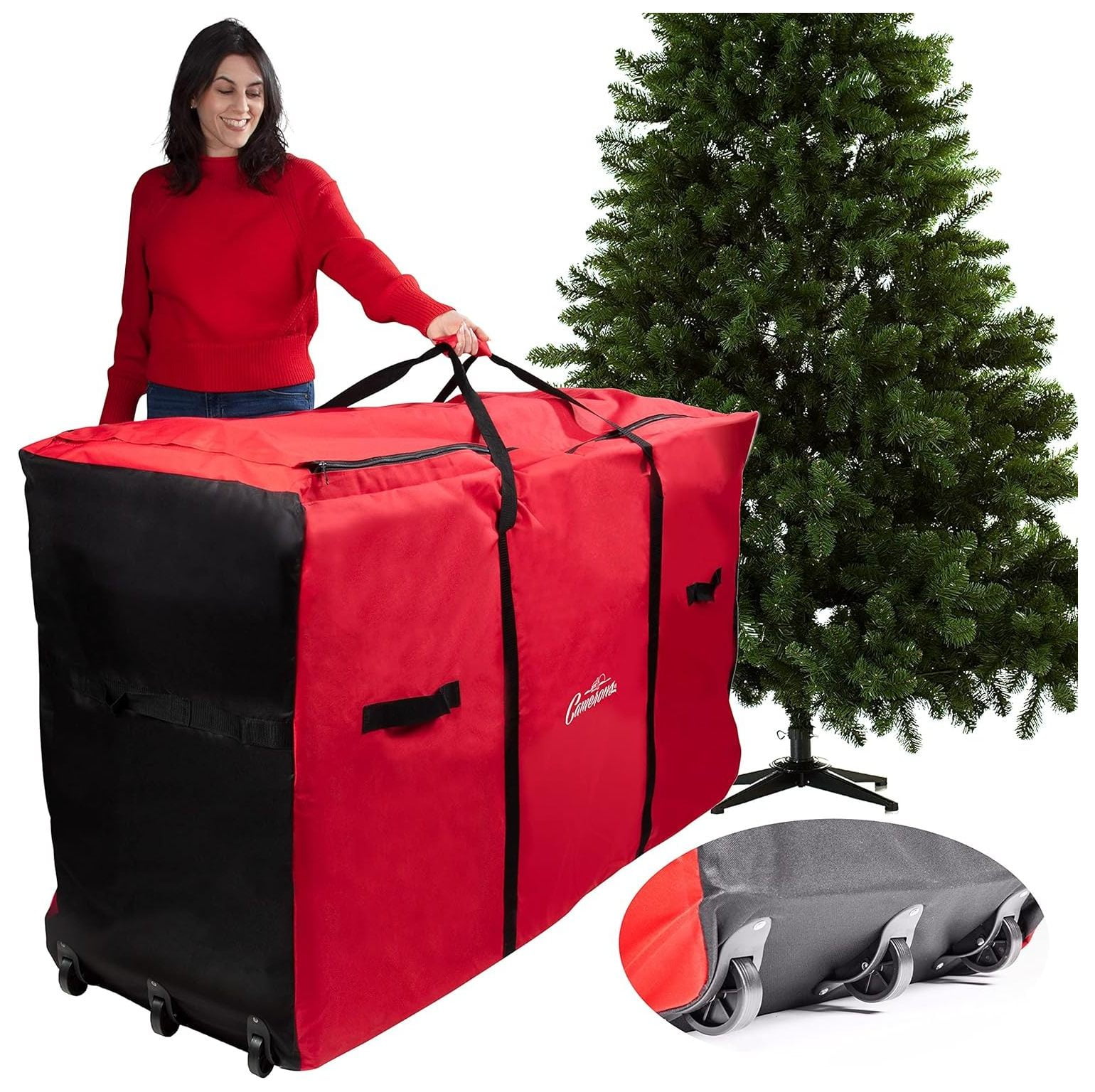Camerons Christmas Tree Storage Bag Rolling w Wheels, Fits up to 9 ft