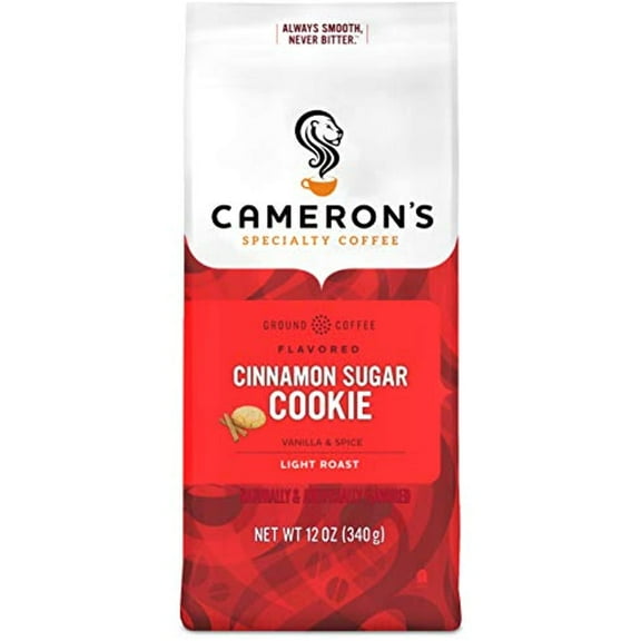 Camerons Coffee Roasted Ground Coffee Bag, Flavored, Cinnamon Sugar Cookie, 12 Ounce