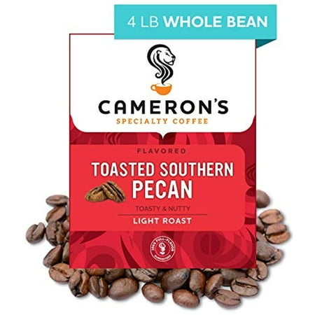 Camerons Coffee Roasted Whole Bean, Flavored, Toasted Southern Pecan, 4Lb (Pack Of 1)