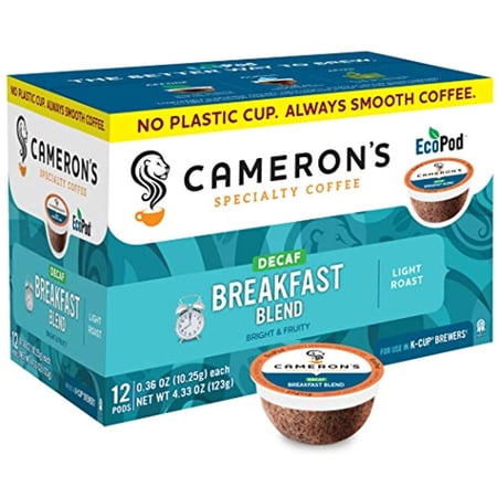 Camerons Coffee Single Serve Pods, Decaf Breakfast Blend, 12 Count (Pack Of 1)