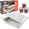 thumbnail image 1 of Camerons Original Stovetop Smoker - Smoker Box Gift Set w/Oak, Apple, Hickory Wood Chips & Recipes- Indoor Outdoor Use on Any Heat for Smoking Meats, Veggies & Seafood- Grilling Gift, 1 of 5
