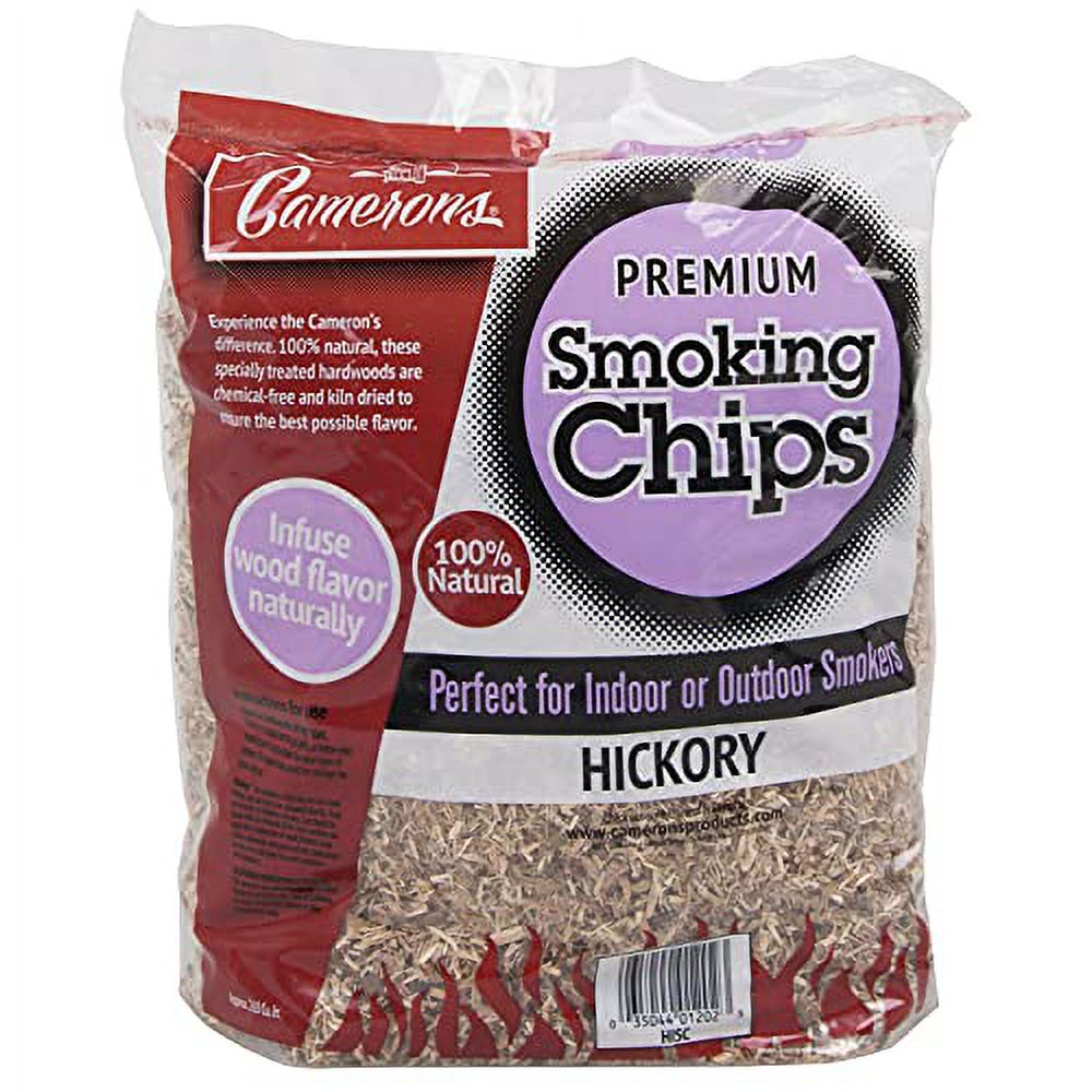 Camerons Products Hickory Wood Smoker Chips 2 lb. Bag, 260 cu. in