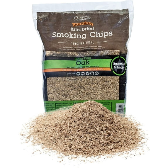 Camerons Products Smoking Chips - (Oak) 2lb Barbecue Chips, 260 cu. in. - Kiln Dried, 100% Natural Extra Fine Wood Smoker Sawdust Shavings