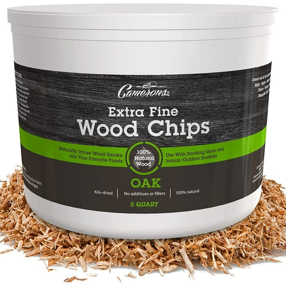 Camerons Products Smoking Chips - (Oak) 5 Quart Kiln Dried, Natural Extra Fine Wood Smoker Sawdust Shavings