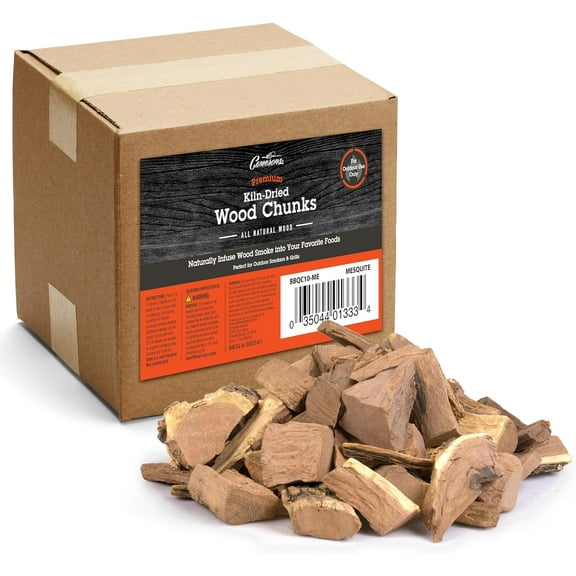 Camerons Smoking Wood Chunks (Mesquite) ~10 pounds, 840 cu. in. Kiln Dried BBQ Large Cut Chips- All Natural Barbecue Smoker Chunks for Smoking Meat