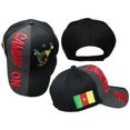 thumbnail image 1 of Cameroon Country Black Red Letter Crest 3-D Patch On Side Embroidered Hat Cap, 1 of 5