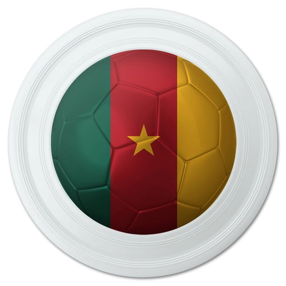 Cameroon Flag Soccer Ball Futbol Football Novelty 9" Flying Disc