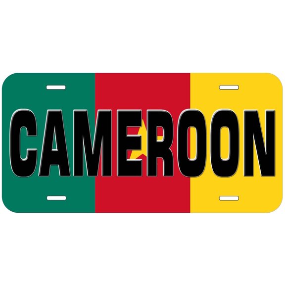 Cameroon Flag With Country Name Novelty Car Auto License Plate