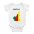 thumbnail image 1 of Cameroon Map Flag Baby Jumpsuits Newborn Clothes (White, 3-6 Months), 1 of 5