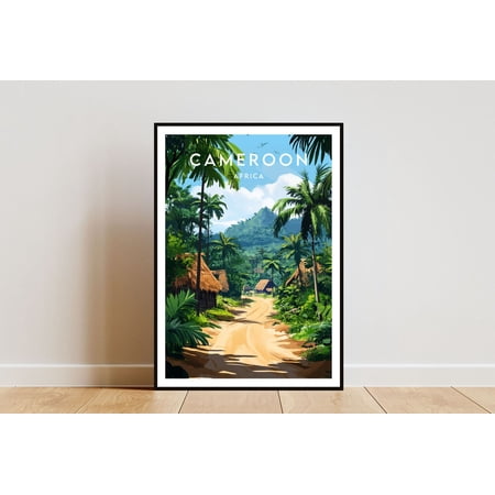 Cameroon Travel Print Africa Cameroon Poster Africa Poster Travel Wall Art Africa Print Cameroon Wall Art Cameroon Africa Wall Art