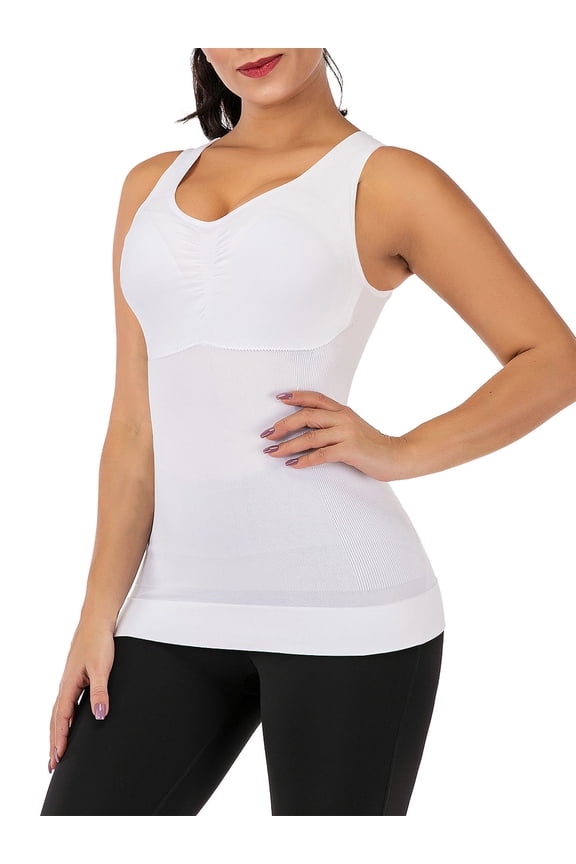 Cami Shaper for Women Slimming Shapewear Tank Top Tummy Control Shaping Tanks Seamless Camisole Built in Bra