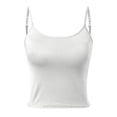 thumbnail image 1 of Cami with Built In Bra for Women 2 In 1 Soft Classic Tank Top Adjustable Spaghetti Strap Basic Basic Undershirt, 1 of 7