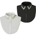 thumbnail image 1 of Camicover 2 pieces Fake Collar Detachable Dickey Collar Half Shirt Blouse Collar for Women, 1 of 7