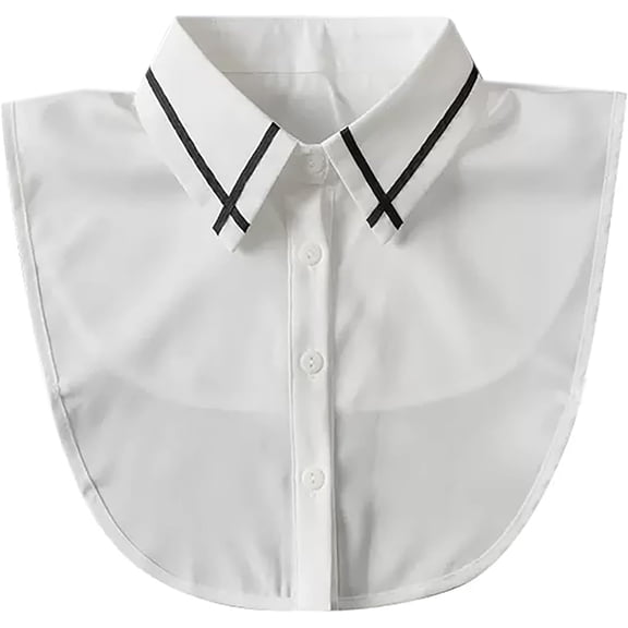 Camicover Chiffon Detachable Fake Collar,Half Shirt Blouse Dickey Collar Faux False Collar Elegant for Women Girls