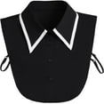 thumbnail image 1 of Camicover Chiffon Detachable Fake Collar,Half Shirt Blouse Dickey Collar Faux False Collar Elegant for Women Girls, 1 of 3