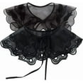 thumbnail image 1 of Camicover Detachable Dickey Collar Fake Collar Embroidery Neck Ruff Mini Cape Choker Blouse Collar for Women Girl, 1 of 4