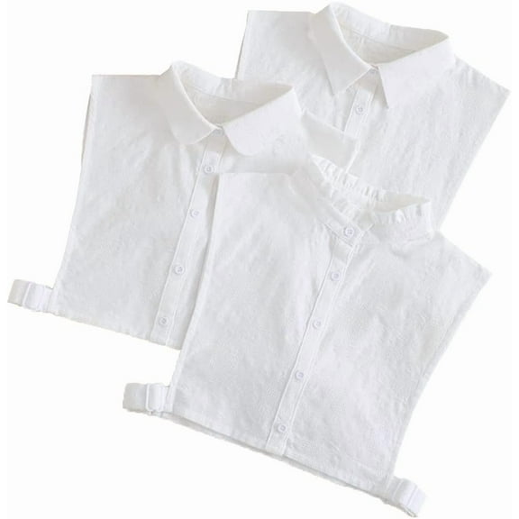 Camicover Detachable Dickey Collar Half Shrt Blouse Collar for Women and Girls Pack of 3