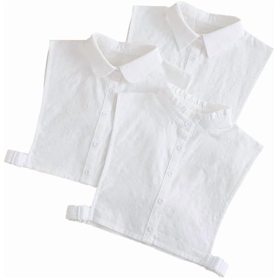 Camicover Detachable Dickey Collar Half Shrt Blouse Collar for Women and Girls Pack of 3