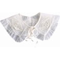 thumbnail image 1 of Camicover Embroidery Detachable Dickey Collar Half Shirt Blouse Collar Fake Collar for Women Girl, 1 of 8