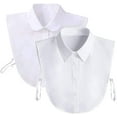 thumbnail image 1 of Camicover Fake Collar Detachable Half Shirt False Collar Solid Color Pointed Doll Peter Pan Blouse Dickey for Women Favors, 1 of 6