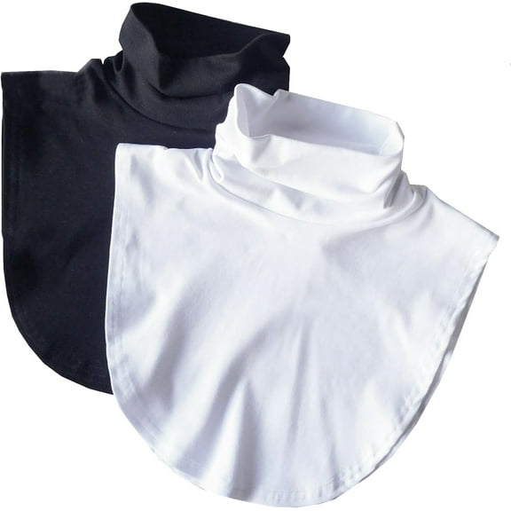 Camicover Fake Turtleneck Dickey Detachable Collars Half Top Wear Outer or in Sweater Hoodie High Neck Mock Collar for Women