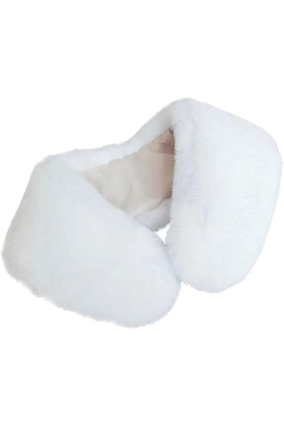 Fashion Faux Rabbit Fur Collar Shawl Wrap Stole Fake Collar Coat Accessory