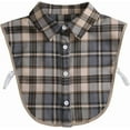 thumbnail image 1 of Camicover  Plaid Dickey Collar Detachable Half Shirt Blouse Collar Fake False Collar for Women Girl, 1 of 9