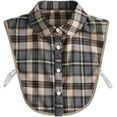 thumbnail image 1 of Camicover  Plaid Dickey Collar Detachable Half Shirt Blouse Collar Fake False Collar for Women Girl, 1 of 9