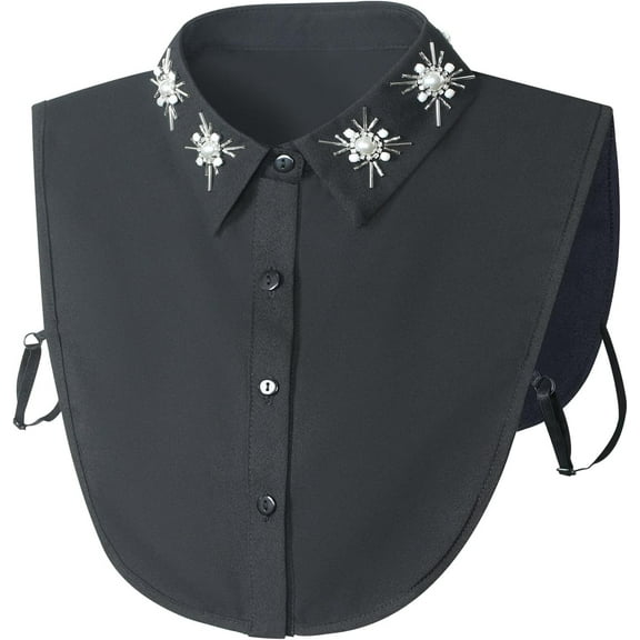 Camicover Stylish Pearl Peter Pan Fake Collar Detachable Shirt Dickey False Collar