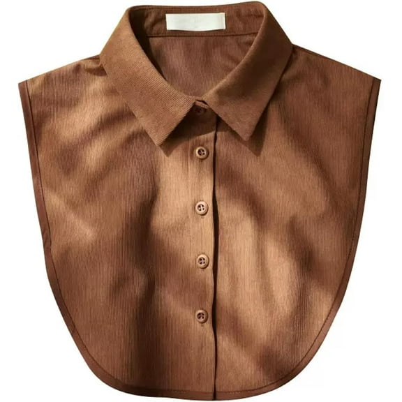 Camicover  Winter Thick Sanding Fake Dickey Collar Half Shirts Blouse for Women Men