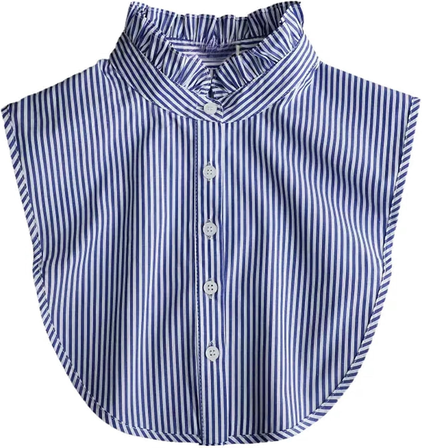 Camicover Women Ruffle Mock Neck Detachable Half Blouse Shirts Fake ...