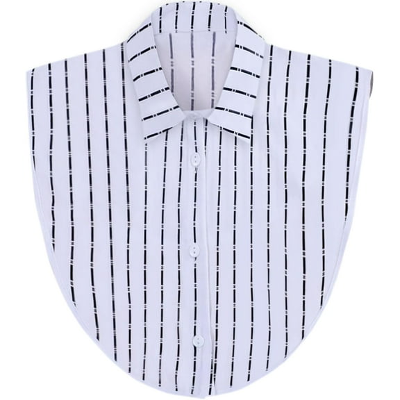 Camicover Women's Casual Boho Floral Printed Button Down Half Blouse Vintage Fake Collar Dickey