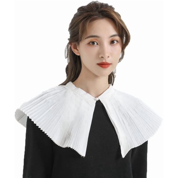 Camicover Women’s Detachable Dickey Collar Mini Cape Lace Shawl Collar Neck Ruff