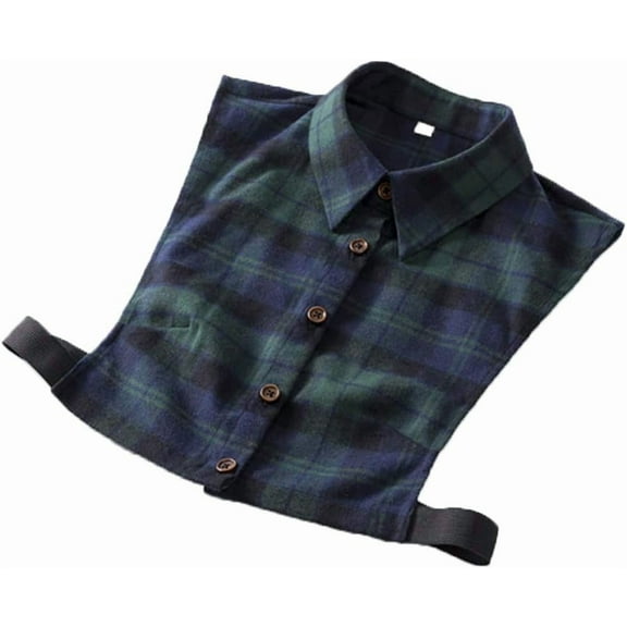 Camicover Women’s Half Shirt Fake Collar Detachable Shi rt Dickey False Plaid Collar