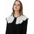 thumbnail image 1 of Camicover Women’s Neck Ruff Mini Cap Crop Top Collar Detachable Dickey Collar Fake Faux Collar Half Shirt Blouse, 1 of 8
