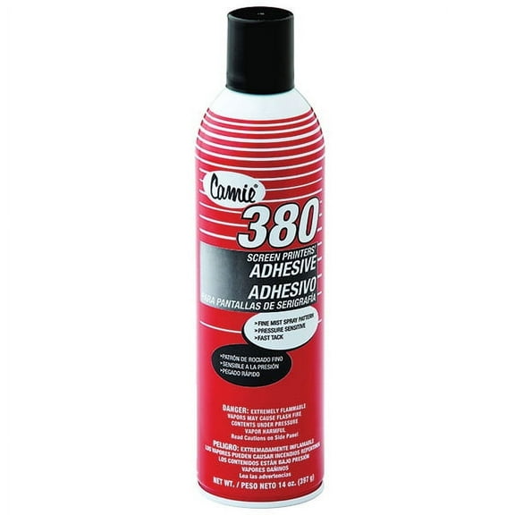 Camie 380 Screen Printers' Adhesive, 14 oz Aerosol, 12/Case (1 Case)