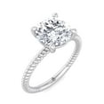 thumbnail image 1 of Camigos - Twisted Rope Band Round Cut Moissanite Lab - Diamond Solitaire Engagement Ring, 1 of 5