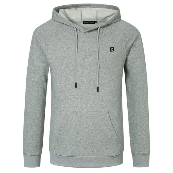 Camii Mia Hoodies for Men Sweatshirt Hooded Pullover Solid Essentials Lightweight Causal Tops