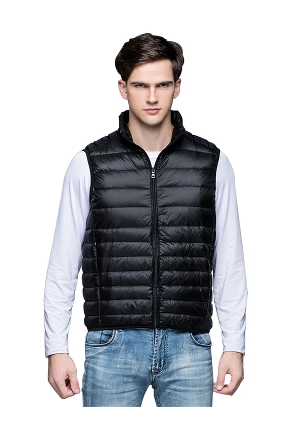 Mens Puffer Vest Packable Down Vest Lightweight Water Resistant Sleeveless Winter Warm Vest